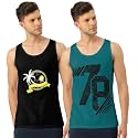 Men Vest Versatile Pure Cotton Sleeveless Regular Fit Trendy Printed Sando Baniyan Ganji for Men and Boys Suitable for Gym Workouts Vacations and Beaches Casual Sports
