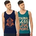 Men Vest Versatile Pure Cotton Sleeveless Regular Fit Trendy Printed Sando Baniyan Ganji for Men and Boys Suitable for Gym Workouts Vacations and Beaches Casual Sports