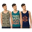 Men Vest Versatile Pure Cotton Sleeveless Regular Fit Trendy Printed Sando Baniyan Ganji for Men and Boys Suitable for Gym Workouts Vacations and Beaches Casual Sports