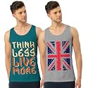 Men Vest Versatile Pure Cotton Sleeveless Regular Fit Trendy Printed Sando Baniyan Ganji for Men and Boys Suitable for Gym Workouts Vacations and Beaches Casual Sports