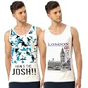Men Vest Versatile Pure Cotton Sleeveless Regular Fit Trendy Printed Sando Baniyan Ganji for Men and Boys Suitable for Gym Workouts Vacations and Beaches Casual Sports