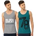 Men Vest Versatile Pure Cotton Sleeveless Regular Fit Trendy Printed Sando Baniyan Ganji for Men and Boys Suitable for Gym Workouts Vacations and Beaches Casual Sports