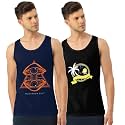 Men Vest Versatile Pure Cotton Sleeveless Regular Fit Trendy Printed Sando Baniyan Ganji for Men and Boys Suitable for Gym Workouts Vacations and Beaches Casual Sports