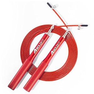 boldfit aluminium skipping rope for men and women jumping rope with adjustable height speed skipping rope for exercise gym sports fitness adjustable jump rope-red