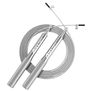boldfit aluminium skipping rope for men and women jumping rope with adjustable height speed skipping rope for exercise gym sports fitness adjustable jump rope-silver