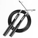 Boldfit Aluminium Skipping Rope for Men and Women Jumping Rope With Adjustable Height Speed Skipping Rope for Exercise, Gym, Sports Fitness Adjustable Jump Rope-Black