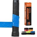 Boldfit Badminton Grip Multicolor Anti Slip Perforated Tennis Racket Grip Tape Sweat Absorbent Overgrip Tape Strong Badminton Racket Grip for Handle Grip Tennis Bat Handle Gripper AeroGrip Pack of 5