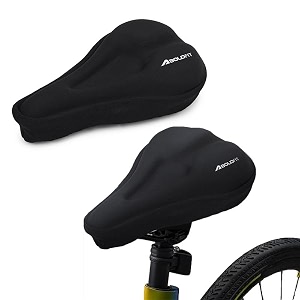 boldfit cycle seat cover with advance gel cycle accessories for bicycle soft cushion seat cover for bicycle for cyclist all day riding bike riding saddle - black