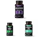Boldfit Melatonin 5mg Sleeping Aid Pills for Deep Sleep with Tagara 125mg for Men &amp; Women - Sleeping Aid Pills - 60 Veg Tablets &amp; Omega 3, 6 &amp; 9-60 Count &amp; L-Arginine 1000mg Supplement - 60 Tablets