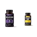 Boldfit Melatonin 5mg Sleeping Aid Pills for Deep Sleep with Tagara 125mg Sleep Supplement (60 Veg Tablets) &amp; Vitamin D3 Tablets- 120 Tablets, White