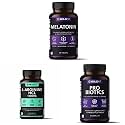 Boldfit Melatonin 5mg Sleeping Aid Pills for Deep Sleep with Tagara 125mg - 60 Tablets &amp; L-Arginine 1000mg Supplement - 60 Tablets &amp; Probiotics Supplement 5 Billion CFU - 60 Capsules