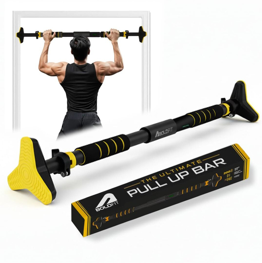 BOLDFIT Pull Up Bar For Home Wall Chin Up Bar For Home Workout Door ...
