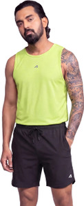 BOLDFIT Solid Men Black Gym Shorts