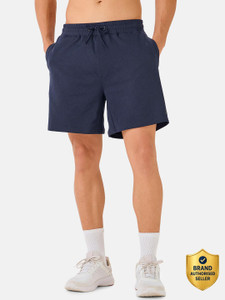 BOLDFIT Solid Men Blue Sports Shorts