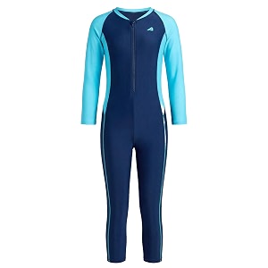 boldfit swimming costume for kids one piece boy swimming costume quick dry swim dress for boys stretchable swim suit for boys - navy blue xxl