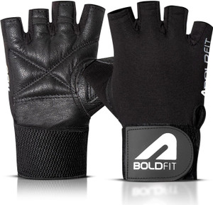 BOLDFIT Titan Geniune Leather Hand Gym Glove