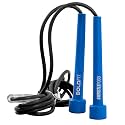 Boldfit X Chennai Super Kings (CSK) Skipping Rope for Men and Women Jumping Rope With Adjustable Height Speed Skipping Rope for Kids, Women, Girls Rassi Jumping Men for Exercise Jump Rope - BlueBlack