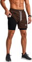 BOLDSHARK Solid Men Brown Compression Shorts Cycling