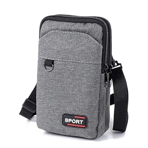 boldstuf mobile sling bag crossbody shoulder bag for men amp women  small cross-body side bag purse for mobile cell phone cash amp card holster for travel oxford fabric