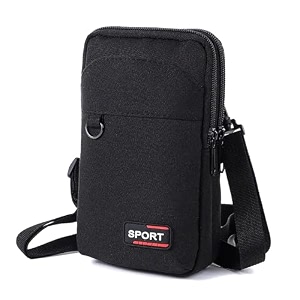boldstuf mobile sling bag crossbody shoulder bag for men amp women  small cross-body side bag purse for mobile cell phone cash amp card holster for travel oxford fabric