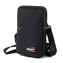 BOLDSTUF Mobile Sling Bag Crossbody Shoulder bag for Men &amp; Women | Small Cross-Body Side bag purse for Mobile, Cell Phone, Cash &amp; Card, Holster for Travel, Oxford Fabric