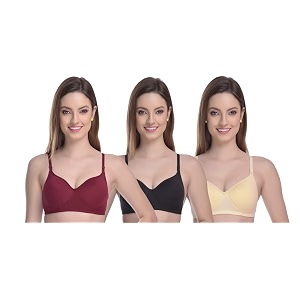 Women Cotton Lightly padded Wire Free Seamless