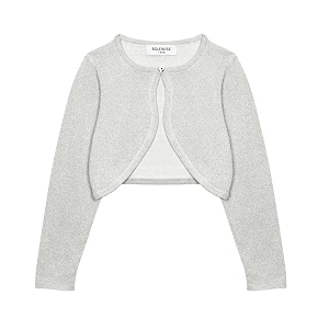 bolerose girls long sleeve sparkle cardigan childrens kids bolero shrug