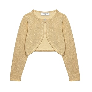 bolerose girls long sleeve sparkle cardigan childrens kids bolero shrug