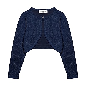 bolerose girls long sleeve sparkle cardigan childrens kids bolero shrug