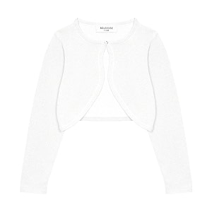 bolerose girls long sleeve sparkle cardigan childrens kids bolero shrug