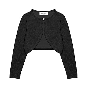 bolerose girls long sleeve sparkle cardigan childrens kids bolero shrug