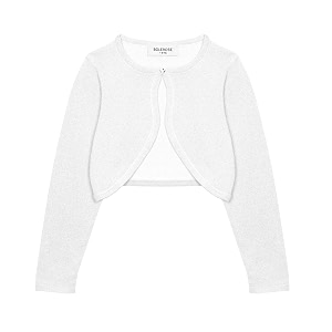 bolerose girls long sleeve sparkle cardigan childrens kids bolero shrug