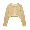 BOLEROSE Girls Long Sleeve Sparkle Cardigan Childrens Kids Bolero Shrug