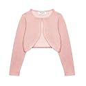 BOLEROSE Girls Long Sleeve Sparkle Cardigan Childrens Kids Bolero Shrug