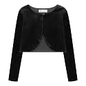BOLEROSE Girls Velvet Long Sleeve Bolero
