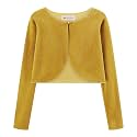 BOLEROSE Girls Velvet Long Sleeve Bolero