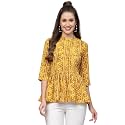 Bollyclues Women39s Crepe Bandhni Printed Peplum TopBC-to