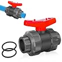 Boltigen 1" PVC True Union Ball Valve, Full Port Shut Off Valve