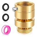Boltigen No Lead Brass Self-Draining Vacuum Breaker with 3/4'' GHT Feamle to 3/4'' GHT Male Thread Hose Bib Anti Siphon Valve Backflow Preventer Adapter, for Outdoor Garden Faucet Spigot Replacement