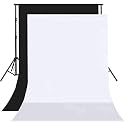 8FTX10FT Black and White Backdrop Background for Photography for Photoshoot Background, Television, Video Production, Weddings, Parties, Newborns, Product Photography,Screen Video