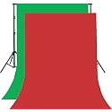 8FTX10FT Green and Red Backdrop Background for Photography for Photoshoot Background, Television, Video Production, Weddings, Parties, Newborns, Product Photography,Screen Video