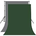 8FTX10FT Grey and Dark Green Backdrop Background for Photography for Photoshoot Background, Television, Video Production, Weddings, Parties, Newborns, Product Photography,Screen Video