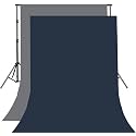 8FTX10FT Grey and Navy Blue Backdrop Background for Photography for Photoshoot Background, Television, Video Production, Weddings, Parties, Newborns, Product Photography,Screen Video
