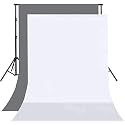 8FTX10FT Grey and White Backdrop Background for Photography for Photoshoot Background, Television, Video Production, Weddings, Parties, Newborns, Product Photography,Screen Video
