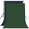 8FTX10FT Navy Blue and Dark Green Backdrop Background for Photography for Photoshoot Background, Television, Video Production, Weddings, Parties, Newborns, Product Photography,Screen Video