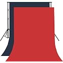 8FTX10FT Red and Navy Blue Backdrop Background for Photography for Photoshoot Background, Television, Video Production, Weddings, Parties, Newborns, Product Photography,Screen Video