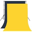 8FTX10FT Yellow and Navy Blue Backdrop Background for Photography for Photoshoot Background, Television, Video Production, Weddings, Parties, Newborns, Product Photography,Screen Video