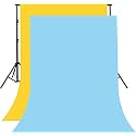 8FTX10FT Yellow and Sky Blue Backdrop Background for Photography for Photoshoot Background, Television, Video Production, Weddings, Parties, Newborns, Product Photography,Screen Video