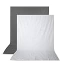 8FTX12FT White and Grey Backdrop Background for Photography Photo Booth Backdrop for Photoshoot Background, television, video production and home decoration, weddings, parties, newborns, children, product photography,Screen V