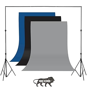 blackblue and grey screen backdrop with stand 8ft x 12ft wide green screen backdrop with 85 ft x 12 ft wide photo backdrop stand photo backdrop stand kit include carry bag